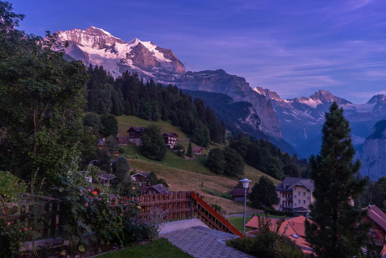 Chalet Acheregg Wengen Esterno foto