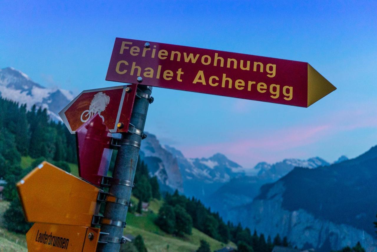 Chalet Acheregg Wengen Esterno foto